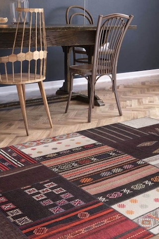 Jazz Patchwork Desenli Dokuma Taban Dekoratif Renkli Halı (Al 45)