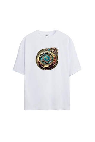 Ogc Pusula Oversize Unisex T-shirt Beyaz
