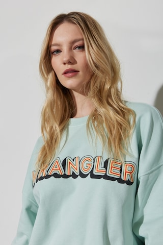 Wrangler Regular Fit Normal Kesim %100 Pamuk Bisiklet Yaka Mint Yeşili Sweatshirt W6R4HAX6U Yeşil