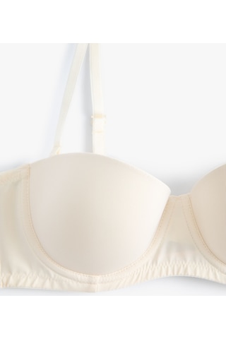 Koton Dolgusuz Balenli Sütyen Straplez Kaplı Ekru 4slk10001mk 4SLK10001MK002 Ekru