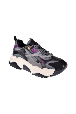 Pullman Kadın Spor Ayakkabı Sneaker Sms-65137 Siyah Mor-siyah Mor Siyah - Mor