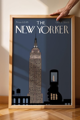 The New Yorker Çerçeveli Tablo October 3 2005 - Pencereden Bir Görünüm Tablosu