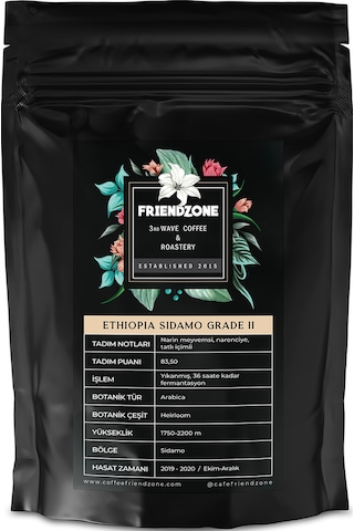 Friendzone Ethiopia Sidamo Grade 2 Espresso Çekirdek Kahve 250 G