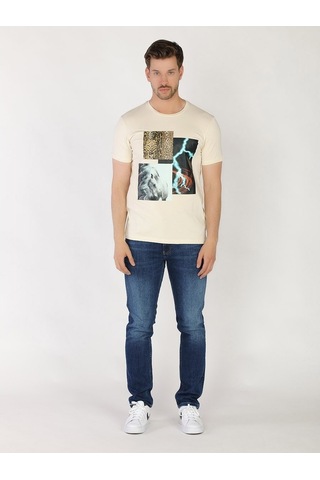 Roberto Cavalli Erkek Tshirt /M.Rob.0421.14020 - Bej