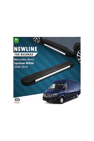 S-dizayn Mercedes Sprinter W906 Kısa Şase Newline Krom Yan Basamak 263 Cm 2006-2019 A+ Kalite