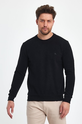 Explode - Erkek Siyah Bisiklet Yaka Kazak-siyah Siyah