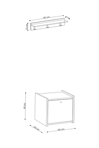 Decormet Tinky Puflu Ayakkabılık Safir Meşe Diğer