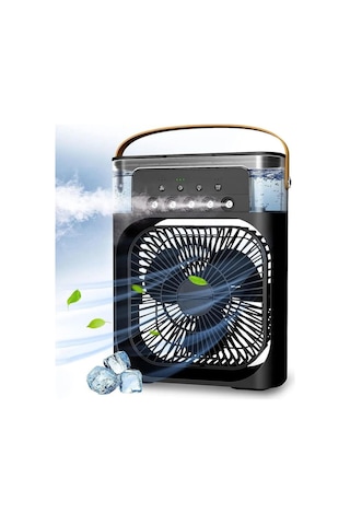 Yeni Işıklı Klima 600ml 5 Spreyli Vantilatör Buzlu Buharlı Mini Klima Mini Fan Buzlu Fan Glr