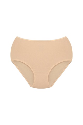 Kadın Pamuklu Likralı Yüksel Bel Külot Renkli 6'lı Paket Beyaz - Siyah - Ten