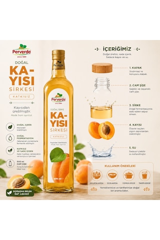 Perverde Kayısı Sirkesi 500 ML