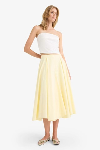Defacto A Kesim Normal Bel Astarlı Poplin Maxi Etek G0777ax25smyl504 Sarı