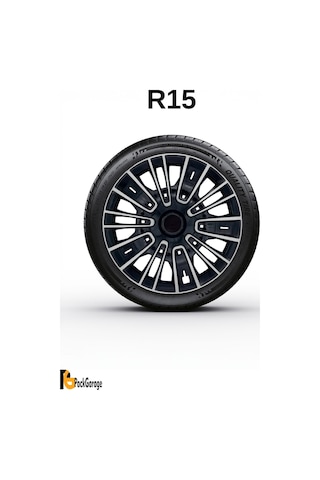 Volkswagen Up Club 15'' İnç Jant Kapağı 4 Adet Siyah Gri C116