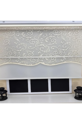 Storburada Çift Mekanizmalı Bej Tül Ekru Stor Perde Stb-133 Bej