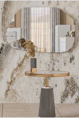 Asimetrik Ayna, Dekoratif Ayna, 85 55 Konsol Aynası, Dresuar Ayna