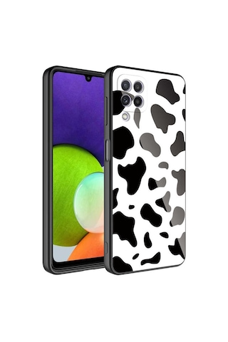 Zore Galaxy Uyumlu M32 Kılıf Kamera Korumalı Desenli Sert Silikon Epoksi Kapak - No7 No7