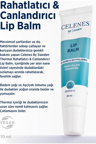 Celenes Termal ve Canlandırıcı Lip Balm 10 ML