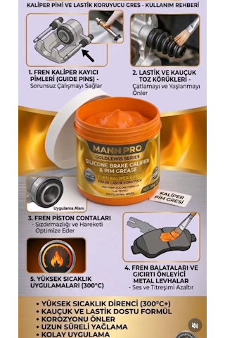 Mann Pro Mann Nano Teknoloji Fren Kaliper Pimi Gresi 100 G
