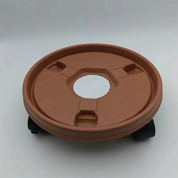 Elmpaly Kırmızı Kalın Tekerlekli Saksı Altlığı Ev Bahçe Bitki Taşıyıcı