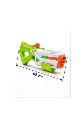 Dev Boy 62 Cm Su Tabancası - 1000 Ml Su Haznesi İle Yazın En Eğlenceli Savaşları Başlasın Yeşil