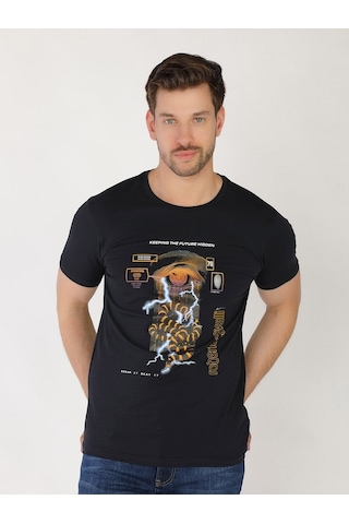 Roberto Cavalli Erkek Tshirt /M.Rob.0421.14022 -Lacivert