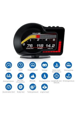 F15 Hud Obd Gelişmiş Fonksiyonlu Araç Veri Ekranı Head Up Display