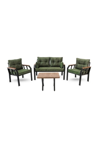 Tu Tienda Nergiz 2 1 1 Sehpa Bahçe Balkon Mobilyası,yeşil Yeşil