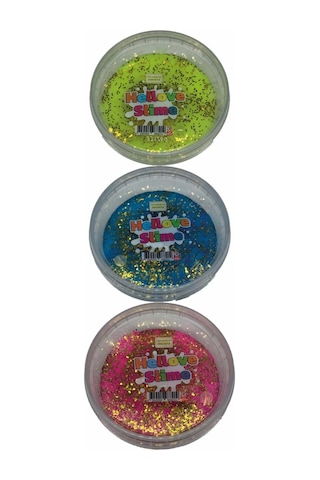 Hellove Slime Simli 3 Renk Kaliteli Ele Yapışmayan Pofuduk Yumuşacık Slime