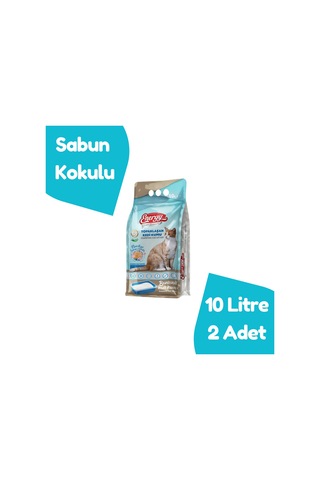 Energy Marsilya Sabunu Kokulu İnce Taneli Topaklaşan Bentonit Kedi Kumu 2 x 10 L
