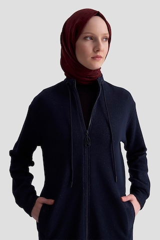 Armine Trend Kuşgözü Detaylı Fitilli Simli Cepli Ceket Lacivert 25kt555