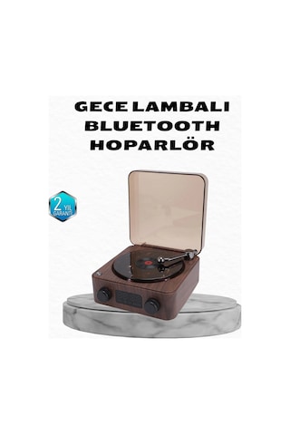 Gece Lambası Bluetooth Hoparlör Dijital Saat Çok Fonksiyonlu Su Dalgası Işıklı