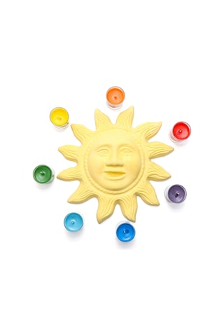 7 Chakra Meditasyon Kristal Kap Içi Mum Seti-Large