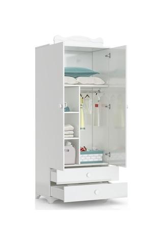 Patiko Sahra 058 2 Kapılı Dolap Beyaz