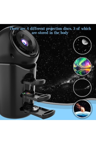 Taşınabilir Galaxy Projektör Işığı 360 Dönen Aurora Projektör