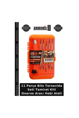 11 Parça Bits Tornavida Seti Tamirat Kiti Onarım Aracı Hobi Aleti