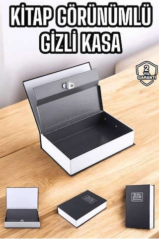 Northcity Gizli Kitap Kasa - İngilizce Sözlük Görünümlü Mini Çelik Güvenlik Kasası
