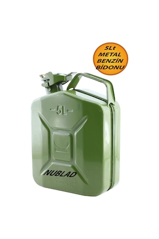 Bro Metal Benzin Bidonu 5 Litre Akaryakıt Mazot Taşıma Doldurma Depolama Bidonu Dayanıklı Bidon.