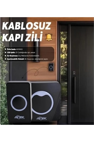 Kablosuz Su Geçirmez Kapı Zili 5468