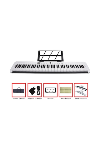 Jwin JDP-2088 Tuş Hassasiyetli 88 Tuşlu Piyano Beyaz