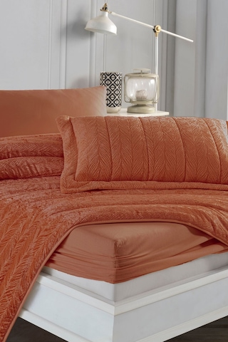 Elart Comfort Yeni Nesil Uykuseti - 6 Parça Velvet Tarçın 230X22 230 x 220-Tarçın