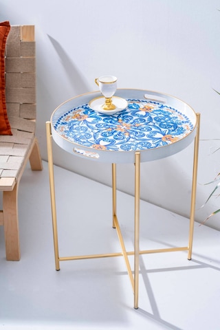 Ansel Çıkarılabilir Tepsili Sehpa - 49 Cm Renkli