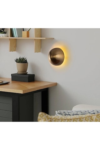 Mylights Modern Retro Eskitme Led Aplik Sıcak Sarı Işık Aplik Lam Siyah