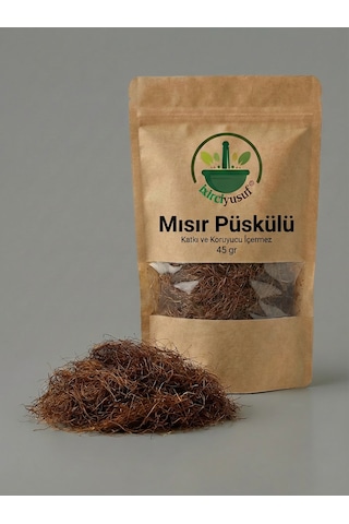 İxirciyusuf Mısır Püskülü Mısır Püskülü Çayı Corn Silk Corn Silk Tea Zea Mays Doğal Kurutulmuş 45 G