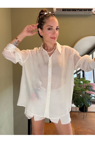Ali Butik Krem Rahat Kalıp Dökümlü Gömlek