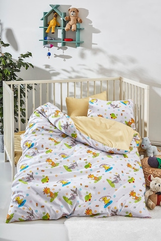 Bonjardinhome Tavşan Desenli Dijital Baskı Bebek Nevresim Takımı