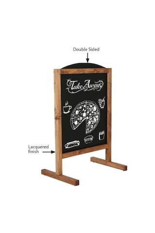 Ahşap Miniboard 60x78cm Siyah Siyah