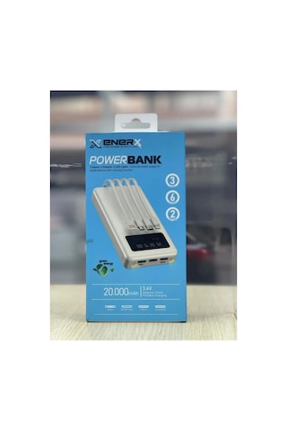 Enerx Enr-p20dc 20000 Mah 2.1 Amper Dahili Kablolu Powerbank Siyah 5047 Altın