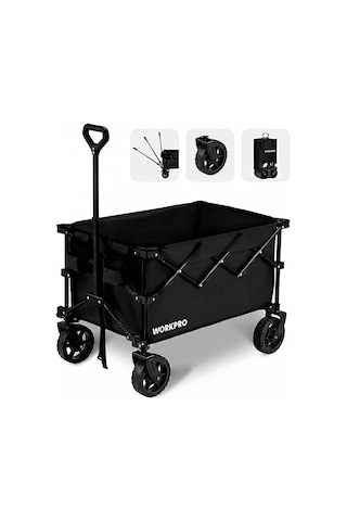 Workpro Wp285015 80kg 4 Tekerli Katlanabilir Ağır Hizmet Taşıma Arabası Fr Wp285015