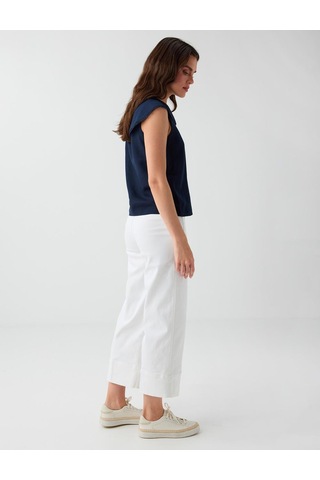 Jimmy Key Kırık Beyaz Cep Detaylı Normal Bel Denim Pantolon 6sw187116106