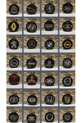 Dacia - Patches Peç Patch Arma Logo Nakış Yama Gri - Siyah