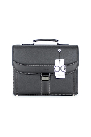 Deri Evrak Çantası Laptop Bölmeli 15.6 " İnç Siyah